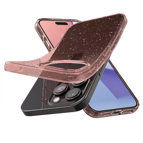 Spigen Liquid Crystal Glitter H&uuml;lle f&uuml;r iPhone 15 Pro Max - Transparent
