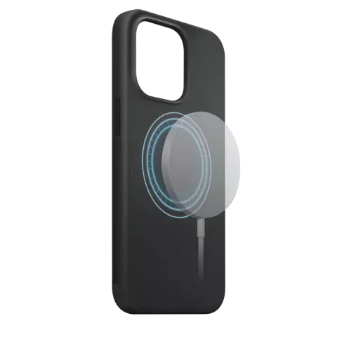 Xqisit NP Silikonh&uuml;lle Anti Bac Magnet H&uuml;lle Kompatibel mit iPhone 14 - Schwarz