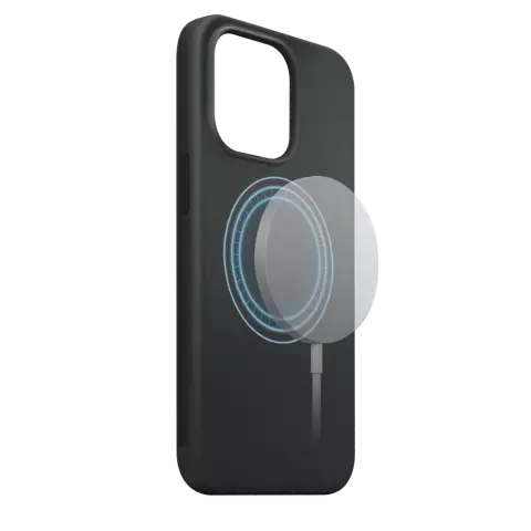 Xqisit NP Silikonh&uuml;lle Anti Bac Magnet H&uuml;lle f&uuml;r iPhone 14 Pro Max - Schwarz
