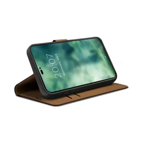 Xqisit NP Slim Wallet Selection Anti Bac Recycled H&uuml;lle Kompatibel mit iPhone 15 Plus - Schwarz