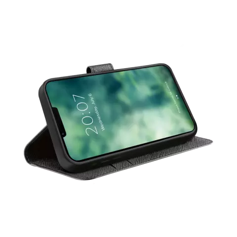 Xqisit NP Wallet Case Viskan Case Kompatibel mit iPhone 6, 6s, 7, 8, SE 2020 und SE 2022 - Schwarz