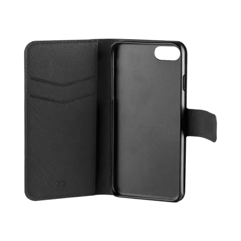 Xqisit NP Wallet Case Viskan Case Kompatibel mit iPhone 6, 6s, 7, 8, SE 2020 und SE 2022 - Schwarz