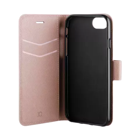 Xqisit NP Wallet Case Viskan Case f&uuml;r iPhone 6, 6s, 7, 8, SE 2020 und SE 2022 - ros&eacute;goldfarben