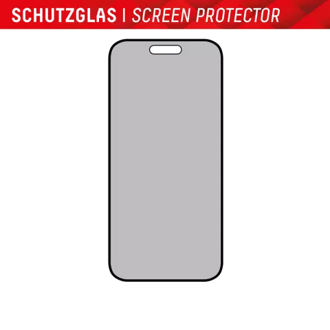 Displex Privacy Glass Displayschutzfolie f&uuml;r iPhone 15 - Transparent