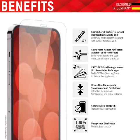 Displex Echtglas-Displayschutz f&uuml;r iPhone 14 Plus - Transparent