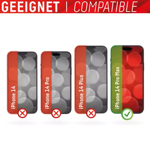 Displex Echtglas-Displayschutz Kompatibel mit iPhone 14 Pro Max - Transparent