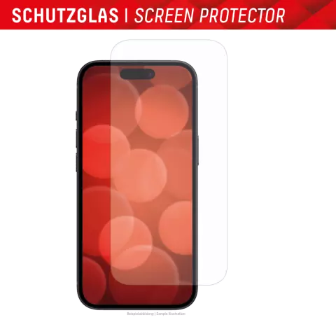 Displex Echtglas-Displayschutz f&uuml;r iPhone 15 Plus &amp; iPhone 15 Pro Max - Transparent