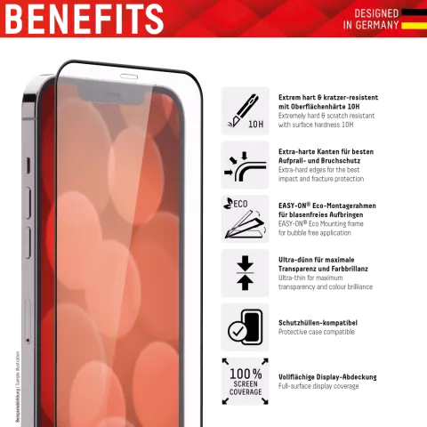 Displex Real Glass FC Displayschutzfolie f&uuml;r iPhone 13 mini - Transparent