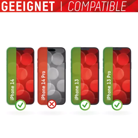 Displex Echtglas Full Cover Displayschutz Kompatibel mit iPhone 14 - Transparent