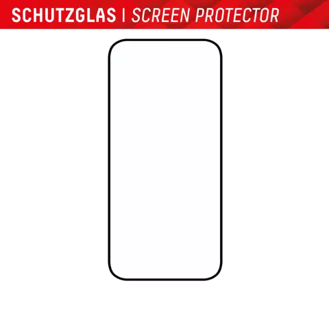 Displex Echtglas-Vollbild-Displayschutz, Kompatibel mit iPhone 15 Plus und iPhone 15 Pro Max - transparent