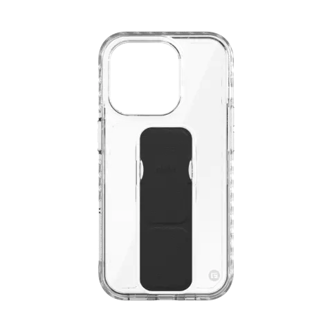 CLCKR Stand- und Grip-H&uuml;lle f&uuml;r iPhone 15 Pro - Transparent