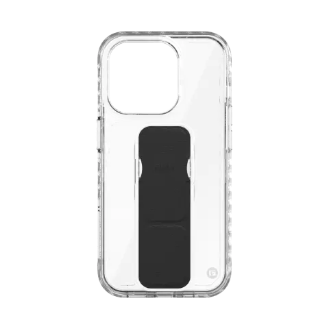CLCKR St&auml;nder und Griffh&uuml;lle Kompatibel mit iPhone 15 Pro - Transparent