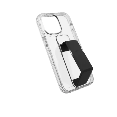 CLCKR St&auml;nder und Griffh&uuml;lle Kompatibel mit iPhone 15 Pro Max - Transparent