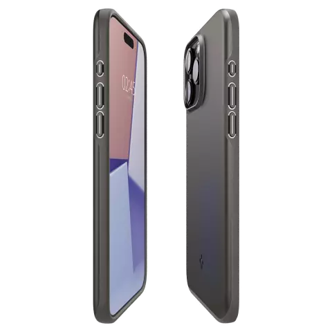 Spigen Thin Fit H&uuml;lle Kompatibel mit iPhone 15 Pro - Grau