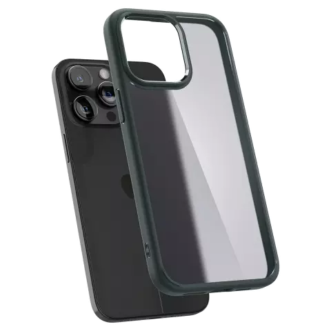 Spigen Ultra Hybrid H&uuml;lle Kompatibel mit iPhone 15 Pro - Gr&uuml;n
