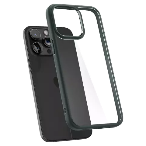 Spigen Ultra Hybrid Case Kompatibel mit iPhone 15 Pro Max - Gr&uuml;n