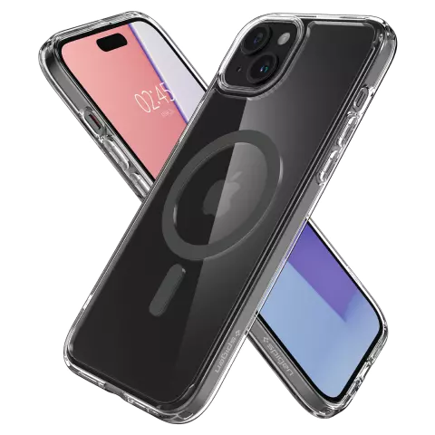 Spigen Ultra Hybrid MagFit H&uuml;lle Kompatibel mit iPhone 15 - Grau