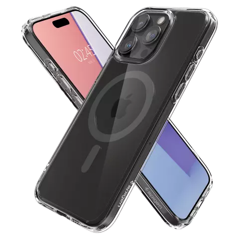 Spigen Ultra Hybrid MagFit H&uuml;lle Kompatibel mit iPhone 15 Pro - Grau