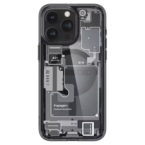 Spigen Ultra Hybrid Zero One MagFit H&uuml;lle Kompatibel mit iPhone 15 Pro - Grau