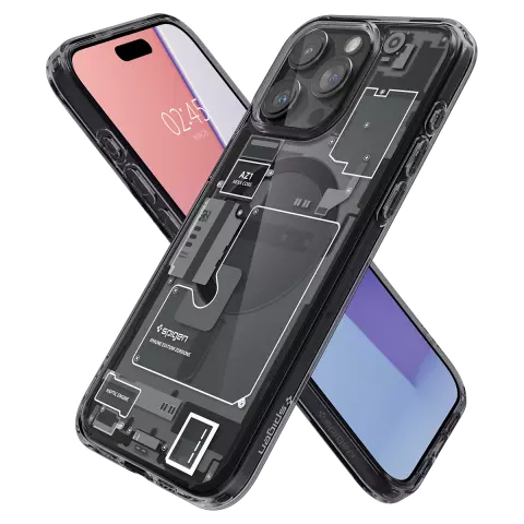 Spigen Ultra Hybrid Zero One MagFit H&uuml;lle Kompatibel mit iPhone 15 Pro - Grau
