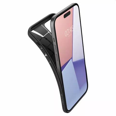 Spigen Liquid Air Case H&uuml;lle Kompatibel mit iPhone 15 Plus - Schwarz