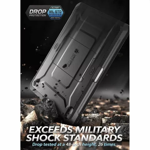 Supcase Unicorn Beetle Schutzh&uuml;lle Kompatibel mit iPad 10. Generation 10,9 Zoll 2022 - Schwarz