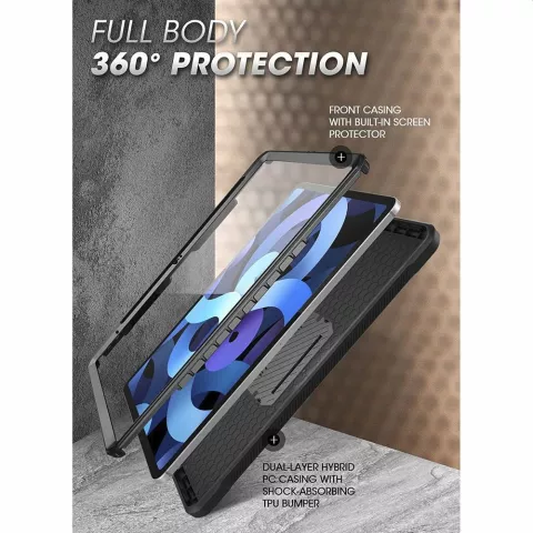 Supcase Unicorn Beetle Schutzh&uuml;lle Kompatibel mit iPad 10. Generation 10,9 Zoll 2022 - Schwarz