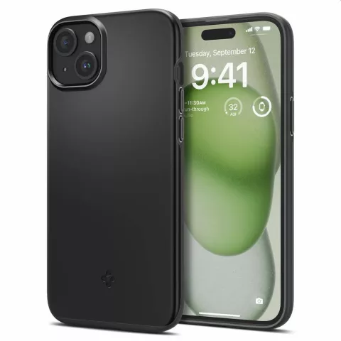 Spigen Thin Fit H&uuml;lle f&uuml;r iPhone 15 Plus - Schwarz