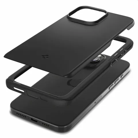 Spigen Thin Fit Case Kompatibel mit iPhone 15 Pro - Schwarz