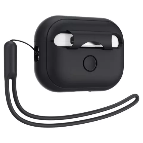 Spigen Silicone Fit Strap Case Cover Kompatibel mit AirPods Pro - Schwarz