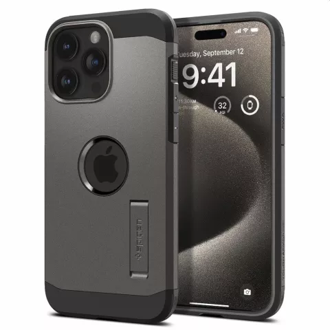 Spigen Tough Armor Magfit Case H&uuml;lle Kompatibel mit iPhone 15 Pro Max - Schwarz