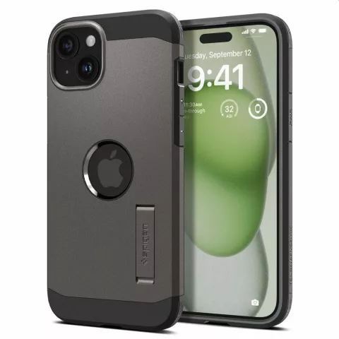 Spigen Tough Armor Magfit Case Kompatibel mit iPhone 15 Plus - Schwarz