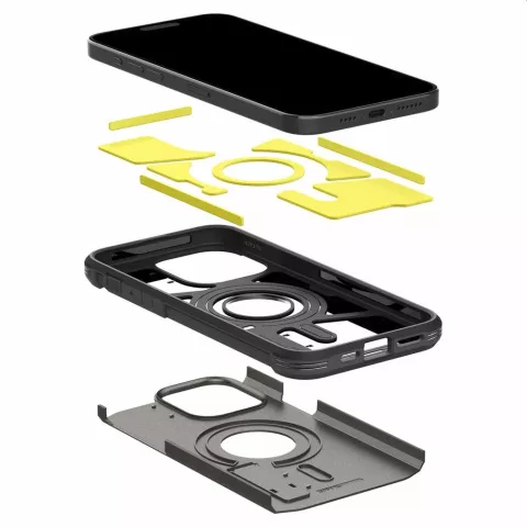 Spigen Tough Armor Magfit Case Kompatibel mit iPhone 15 Pro - Schwarz