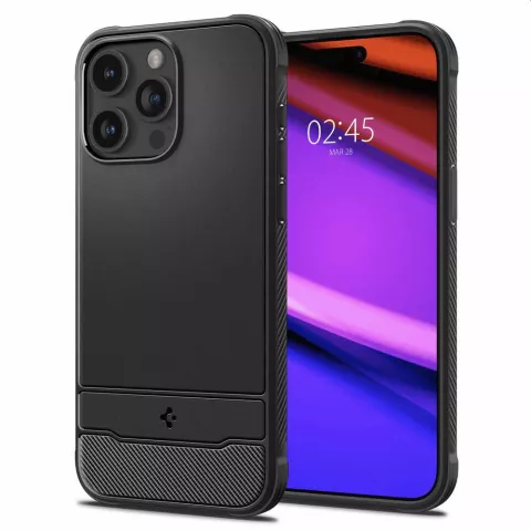 Spigen Rugged Armor Magfit Schutzh&uuml;lle f&uuml;r iPhone 15 Pro Max - Schwarz