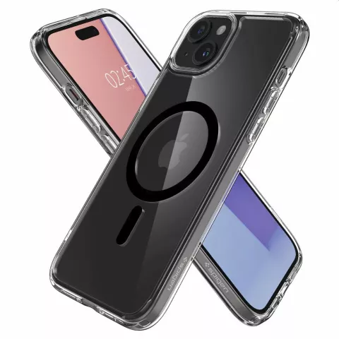Spigen Ultra Hybrid Magfit Case Kompatibel mit iPhone 15 Plus - Schwarz