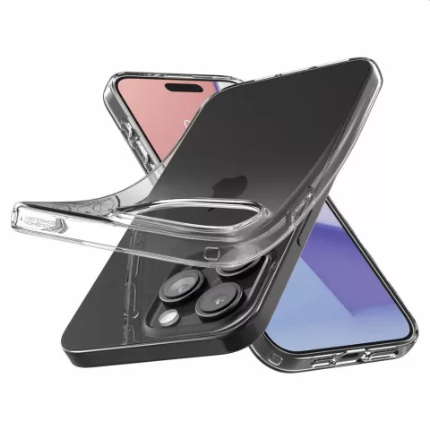 Spigen Liquid Crystal Case Kompatibel mit iPhone 15 Pro Max - Kristallklar