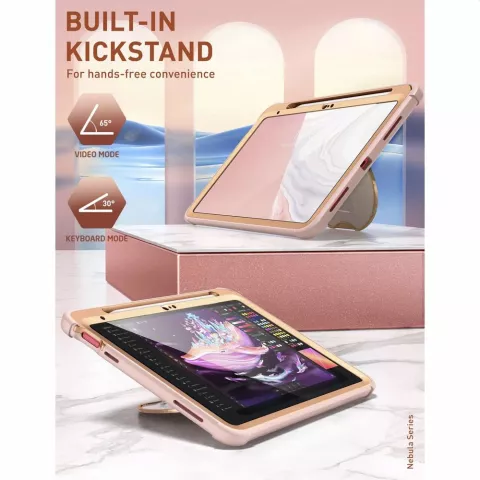 Supcase Cosmo Case H&uuml;lle Kompatibel mit iPad 10. Generation 10,9 Zoll 2022 - Marmor