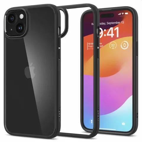 Spigen Ultra Hybrid Case Kompatibel mit iPhone 15 Plus - Mattschwarz