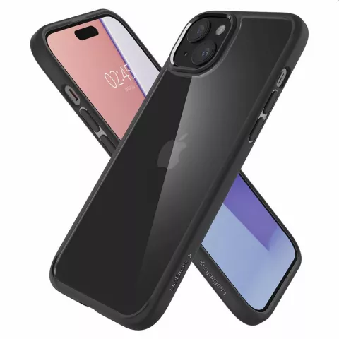 Spigen Ultra Hybrid-H&uuml;lle f&uuml;r iPhone 15 Plus - Mattschwarz