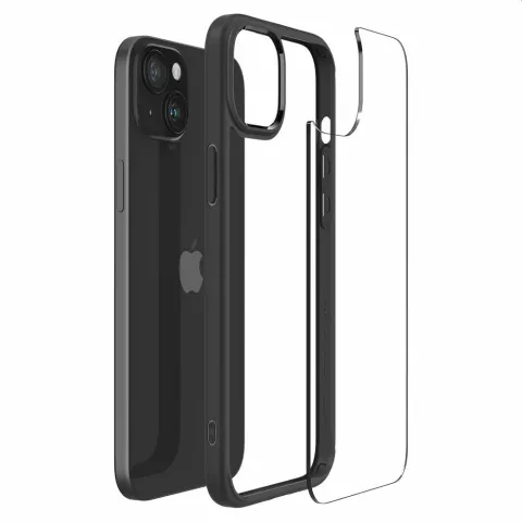 Spigen Ultra Hybrid-H&uuml;lle f&uuml;r iPhone 15 Plus - Mattschwarz