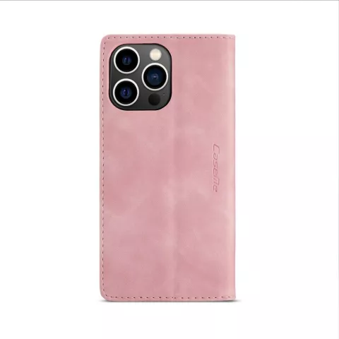 Caseme Retro Wallet Case f&uuml;r iPhone 15 Pro - Rosa