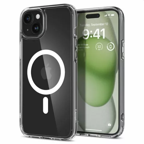 Spigen Ultra Hybrid Magfit Case Kompatibel mit iPhone 15 Plus - Weiss