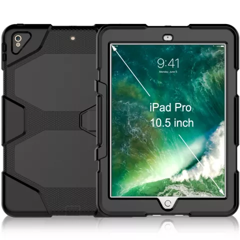 Survivor Kickstand-Abdeckung f&uuml;r iPad Air 3 (2019) und iPad Pro 10,5 Zoll (2017) - Schwarz