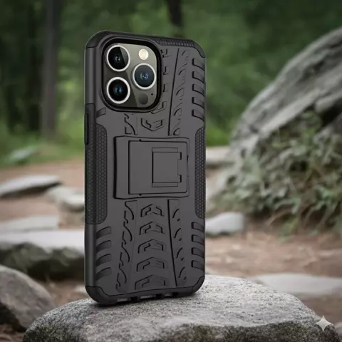 Stossfestes TPU mit stabiler H&uuml;lle Kompatibel mit iPhone 13 Pro Max - Schwarz