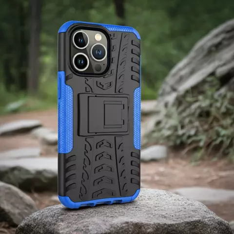 Stossfestes TPU mit stabiler H&uuml;lle Kompatibel mit iPhone 13 Pro - Blau und Schwarz