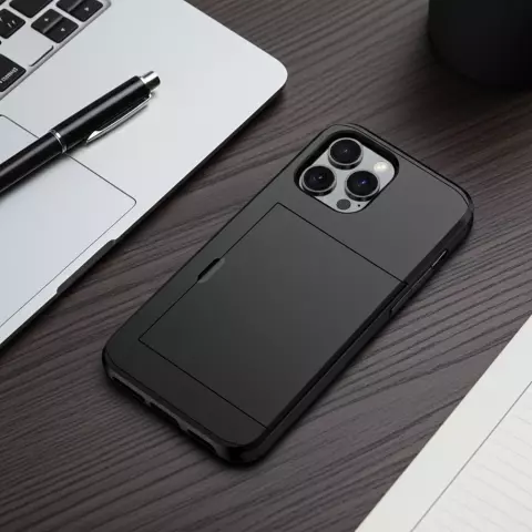 Geheimkartenetui Kompatibel mit iPhone 7 8 SE 2020 SE 2022 Hartschale - Portemonnaie - Portemonnaie - Schwarz
