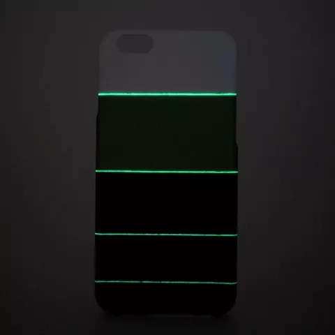 Im Dunkeln leuchten iPhone 6 6s H&uuml;lle - Gr&uuml;nt&ouml;ne Streifen Abdeckung