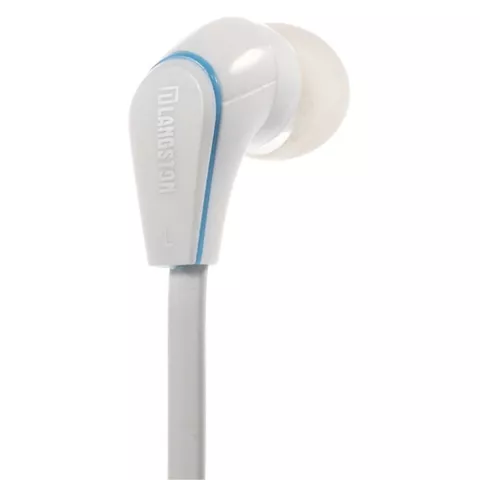 Langston In-Ear-Ohrh&ouml;rer 3,5 mm Flachkabel Wei&szlig;es Ohrh&ouml;rer-Knospenmikrofon Nudelkabel