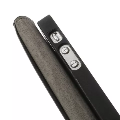 Schwarzes Leder B&uuml;cherregal Fall und Brieftasche iPhone 5 5s SE 2016 Cover Leder Brieftasche