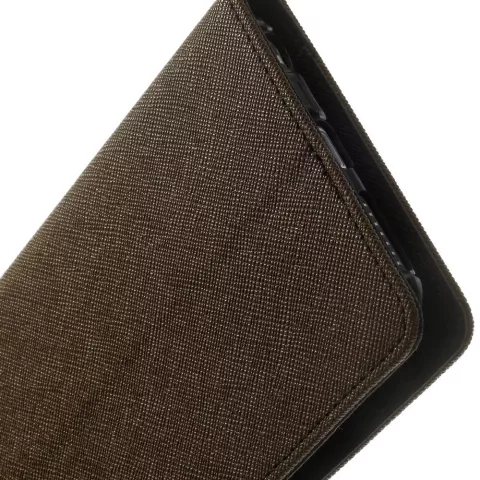 Mercury Goospery B&uuml;cherregal Abdeckung iPhone 6 Plus 6s Plus Brieftasche H&uuml;lle Braun schwarz